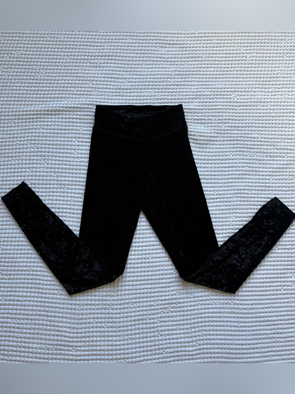 Aerie Chill Play Move Black Velour Leggings Holiday Dressy Winter - Size S
